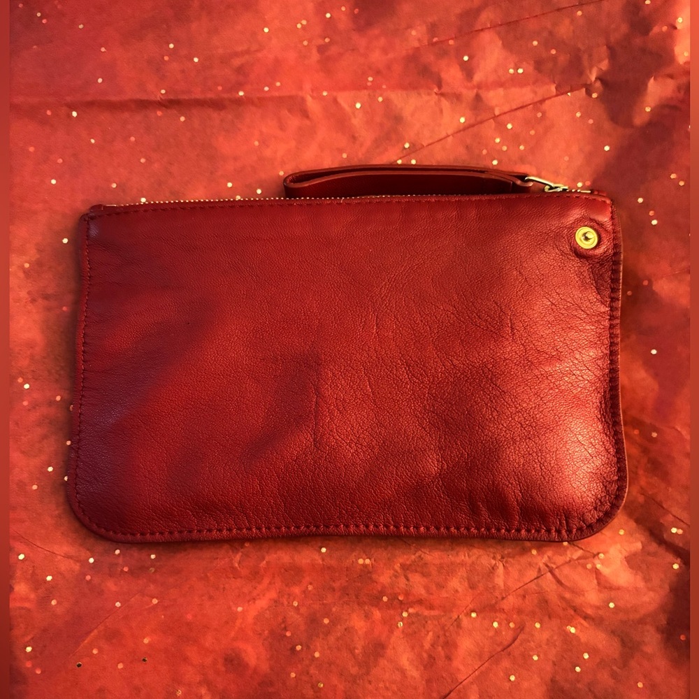 Mansur Gavriel Soft Lambskin Leather Pouch Wristlet Jewelry bag 8 x 5 - Picture 3 of 14